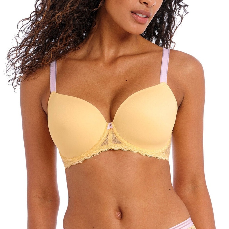 Offbeat Moulded Demi T-Shirt Bra In Lemon Fizz – Freya