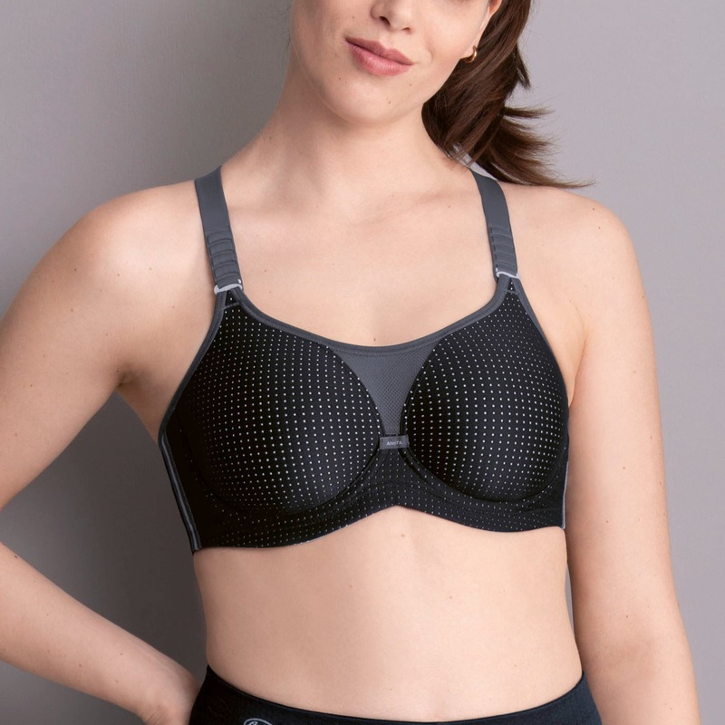 Performance WireX Sports Bra With Underwire In Black – Anita