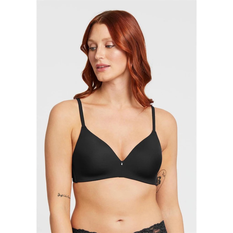 The Essentials Non Wire T-Shirt Bra In Black – Montelle