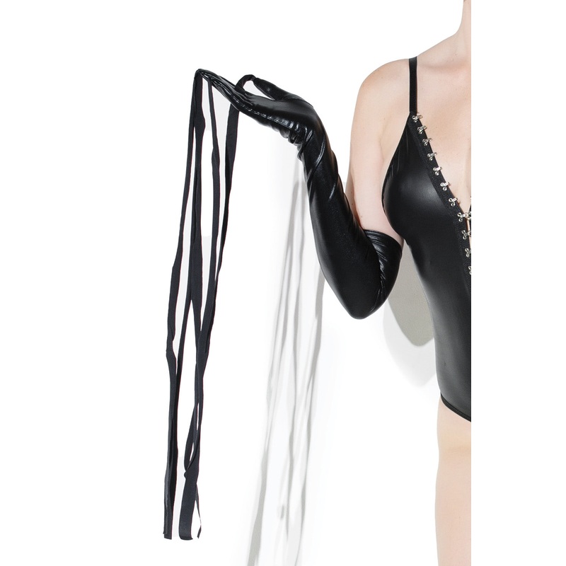 Wetlook Gloves With Wips In Black – Coquette
