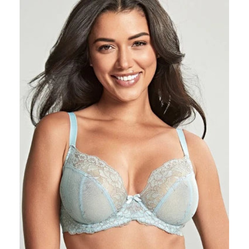 Ana Plunge Bra In Ash Rose & Blue – Panache