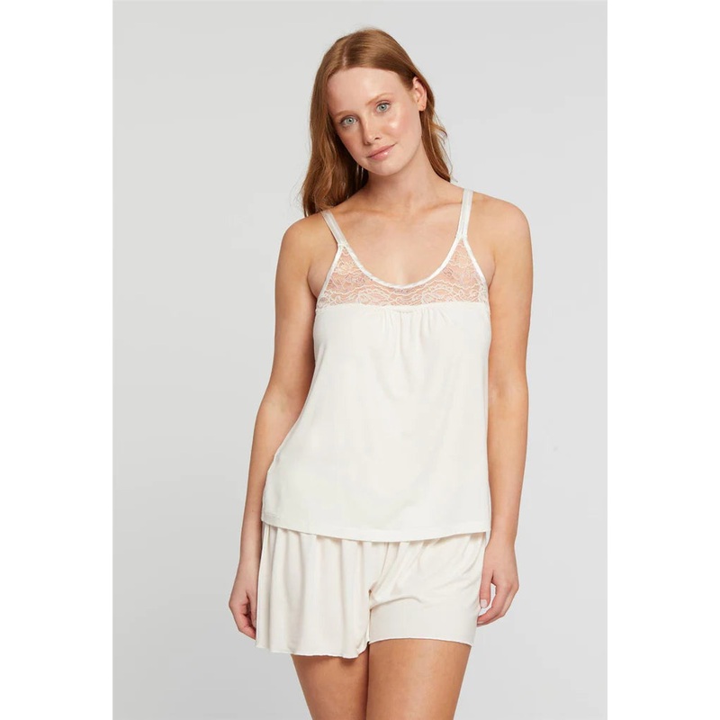 In Love Cami And Short PJ Set In Chantilly