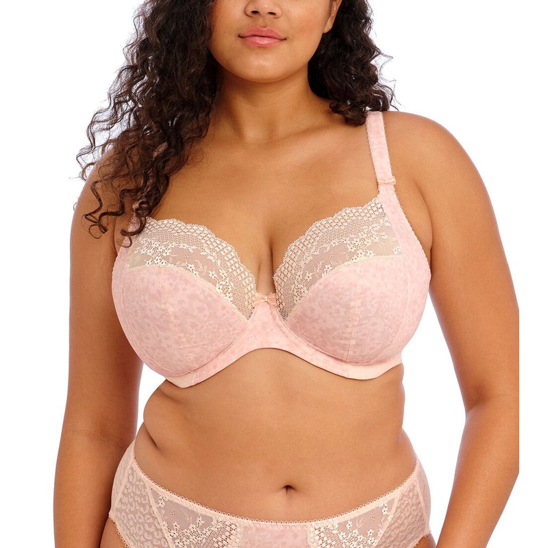 Lucie Underwired Plunge Bra In Pale Blush – Elomi