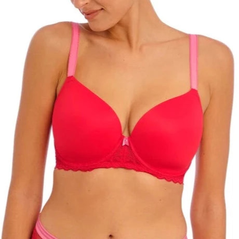 Offbeat Moulded Demi T-Shirt Bra In Chill Red – Freya