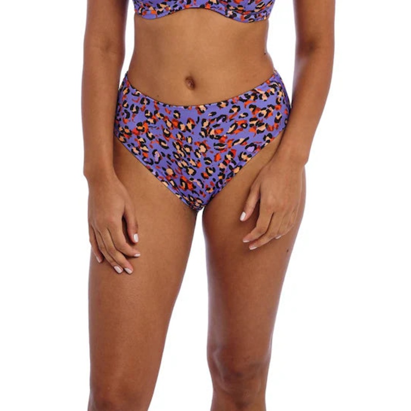 Santiago Night High Waist Bikini Brief In Leopard