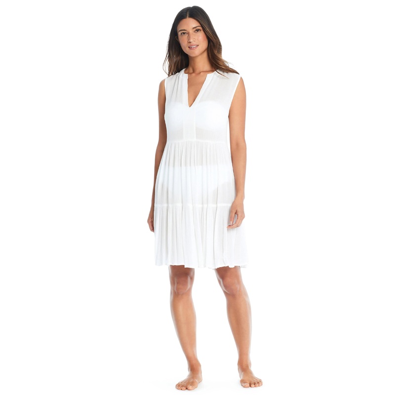 Pool Party Short Dress In White – BLEU