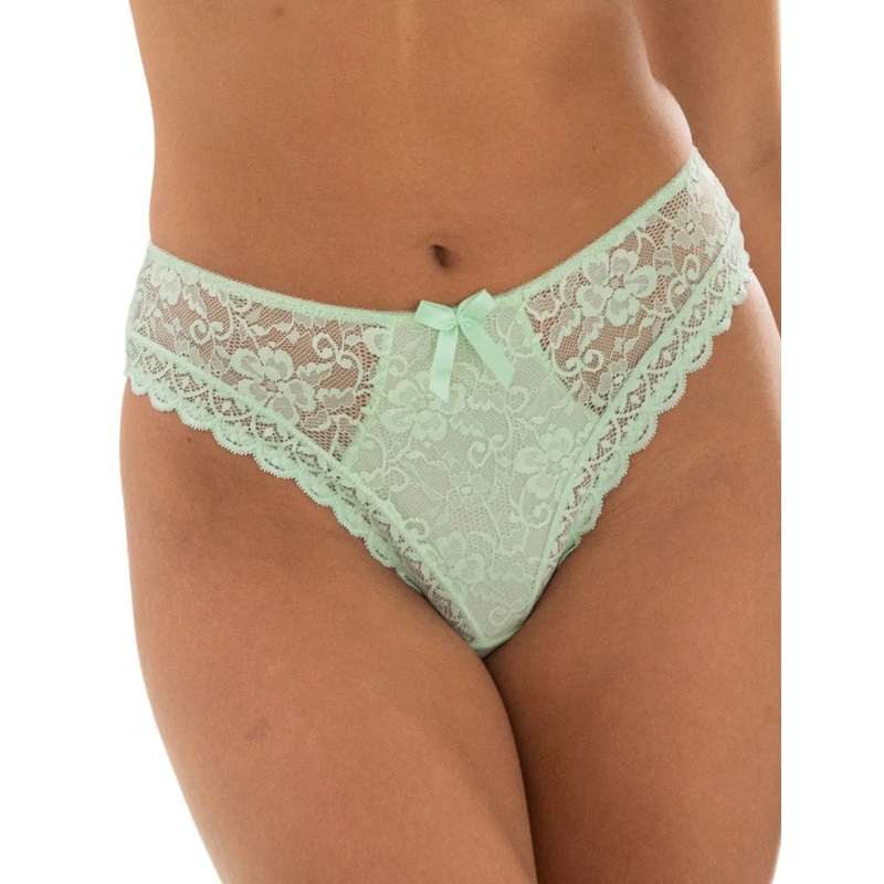 Rebel High-Leg Brief In Pistachio – Pour Moi
