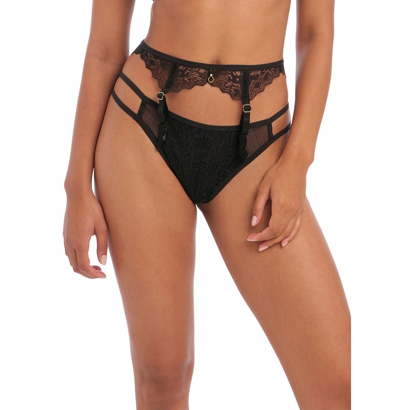 Temptress Suspender In Black- Freya