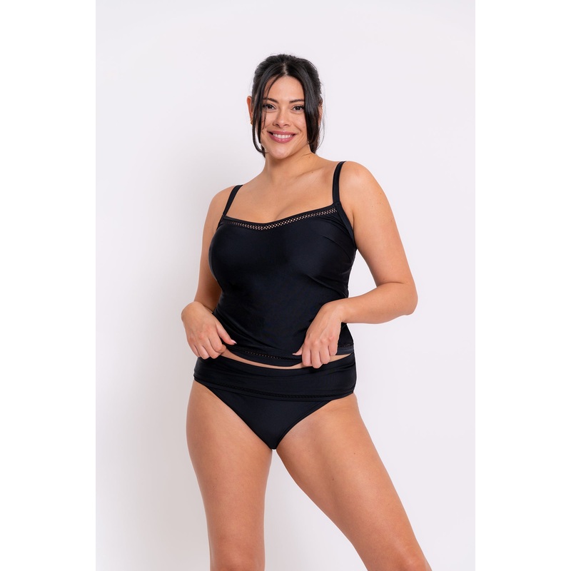First Class Plunge Tankini Multiway Top In Black – Curvy Kate
