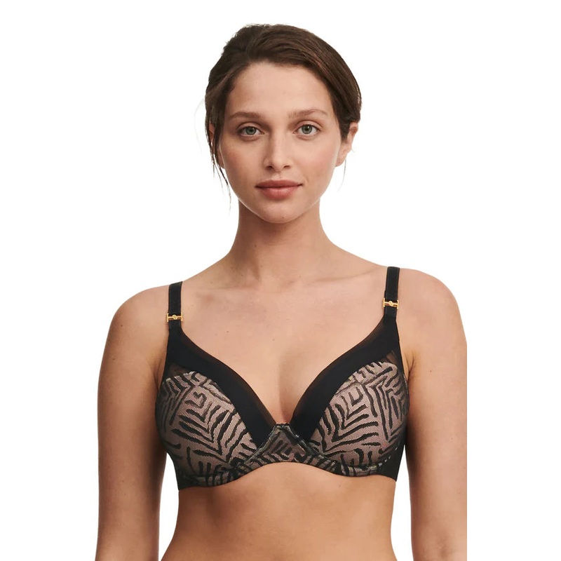 Graphic Allure Lace Plunge Contour Bra In Black – Chantelle