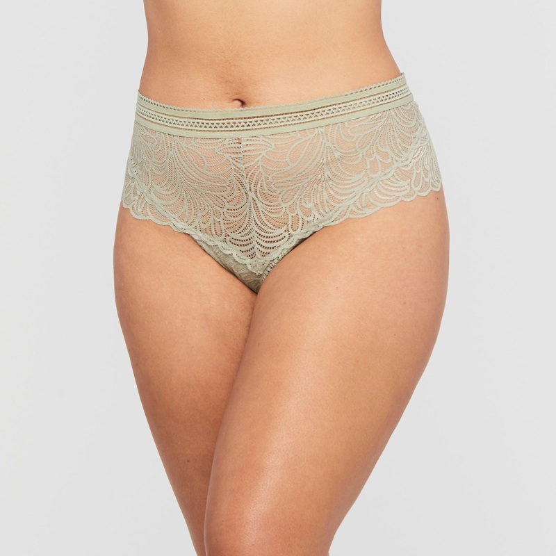 London Fog High Waist Thong In Sage – Montelle