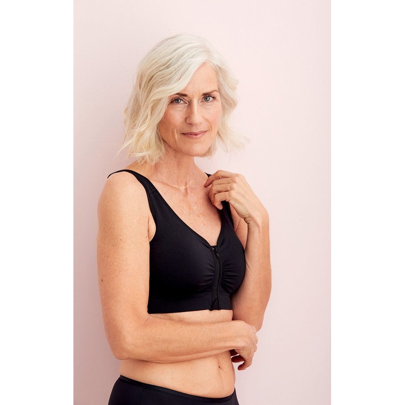 Lynn Post Mastectomy Front Zip Bra In Black – Anita