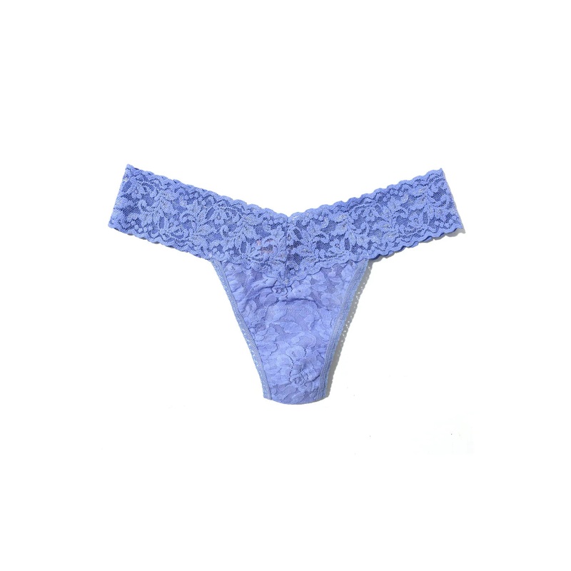 Petite Low Rise Signature Lace Thong In Cool Water – Hanky Panky