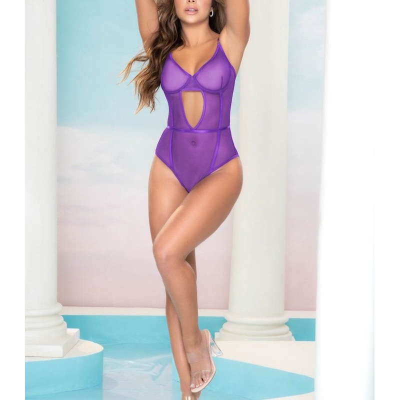Strappy Boxed Teddy In Orchid
