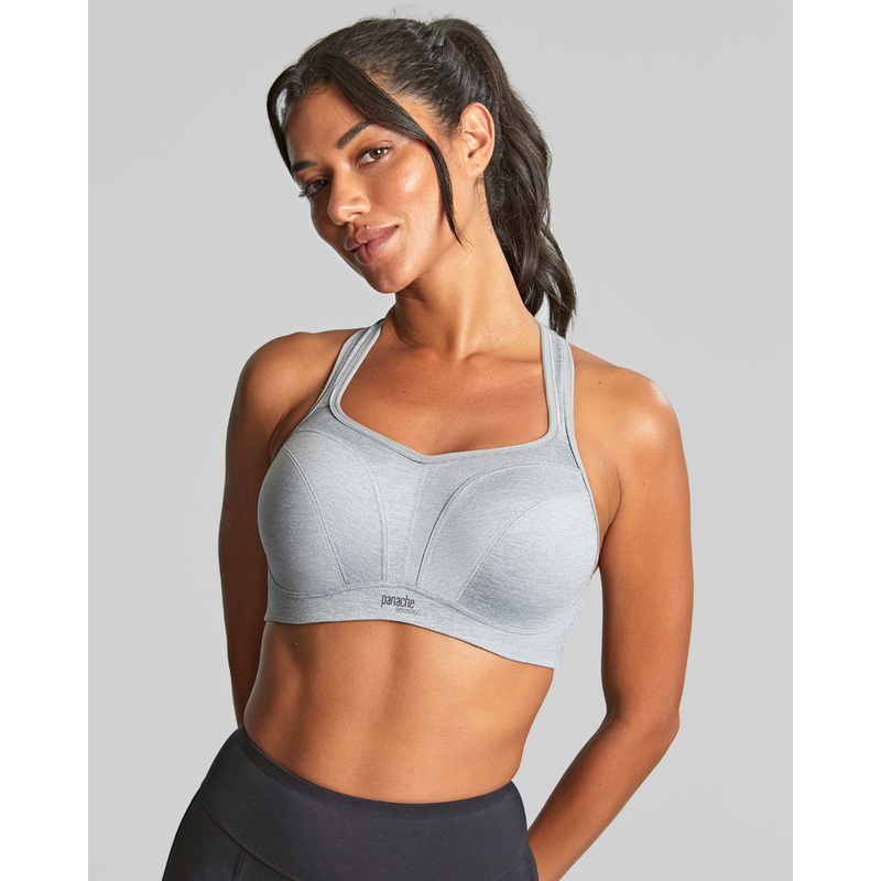 Wired Sports Bra In Grey Marl – Panache