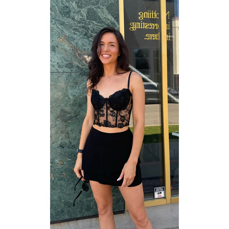 Lace Corset In Black – Lovely Lies