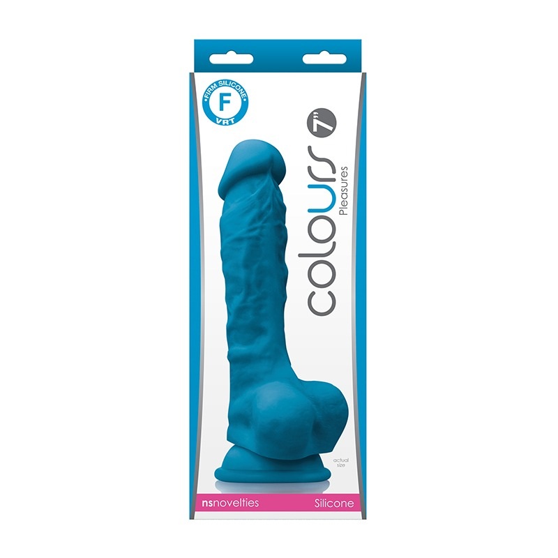 Pleasures 7″ Dildo In Blue – Colours