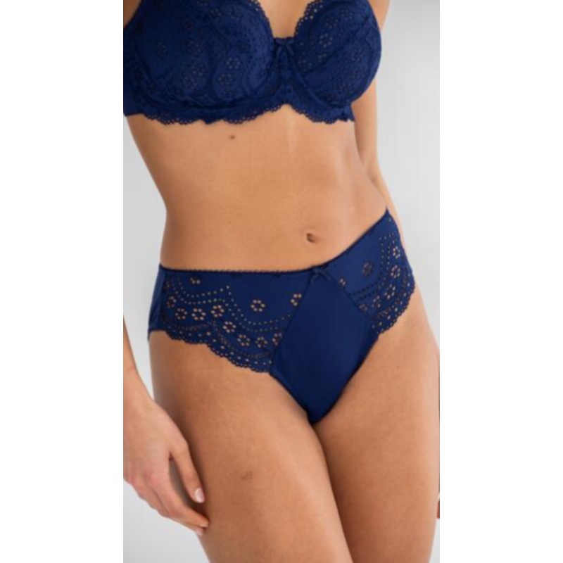 Swoon High-Waist Brief In Navy – Pour Moi