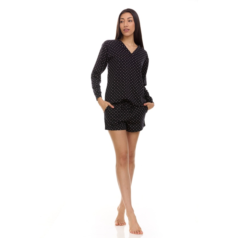 Tabitha French Terry Short Set In Black – Flora Nikrooz