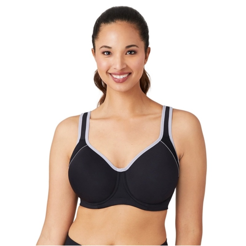 Lindsey Sport Contour Bra In Black & Lilac Gray – Wacoal