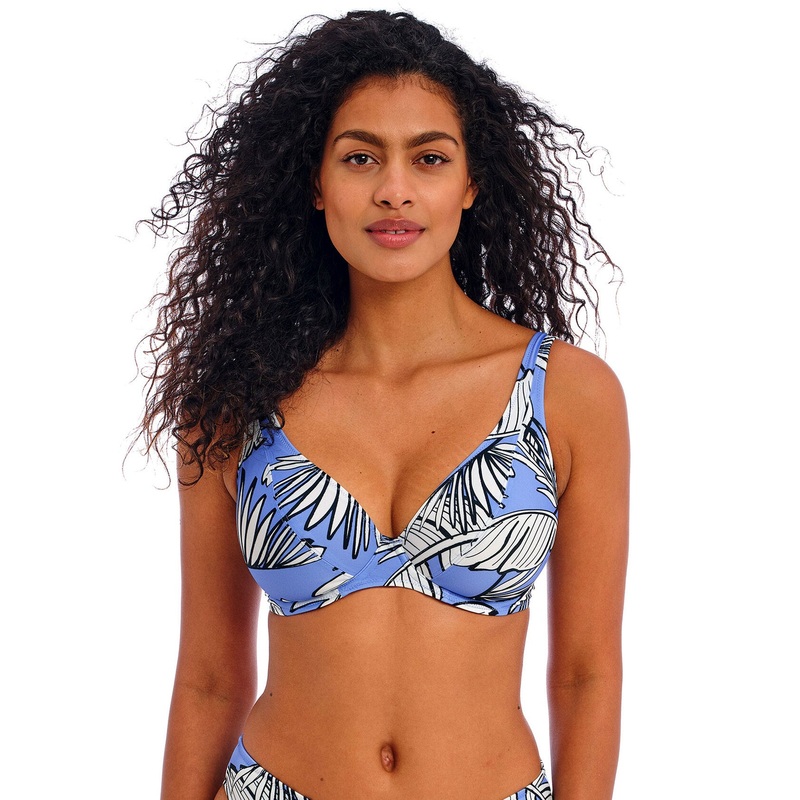 Mali Beach UW High Apex Bikini Top In Cornflower – Freya