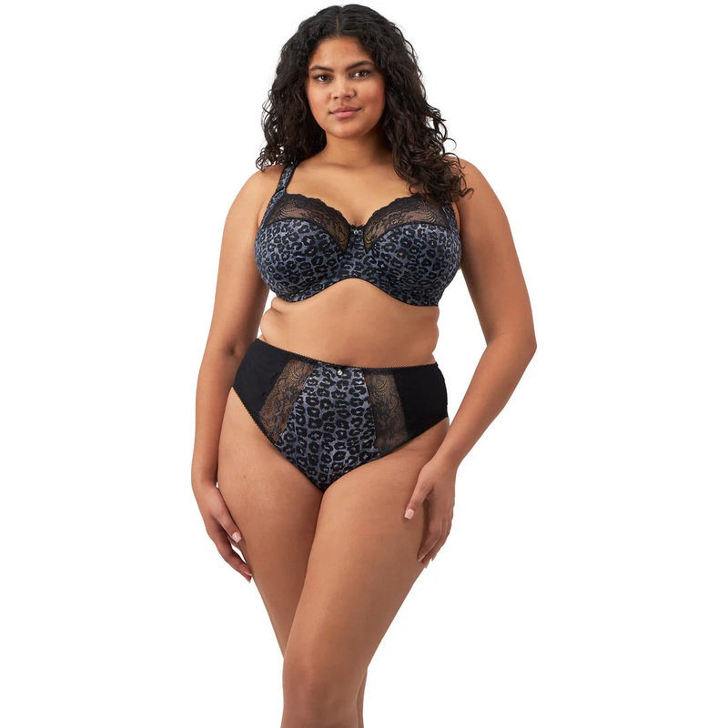 Morgan High Leg Brief In Snow Leopard – Elomi