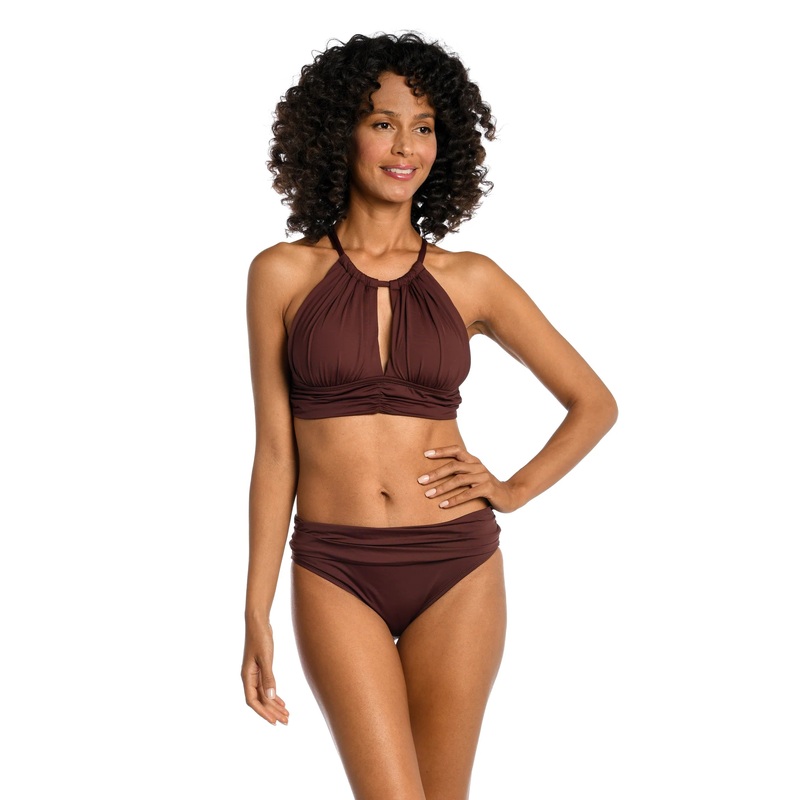 Island Goddess High-Neck Midkini Top In Java – La Blanca