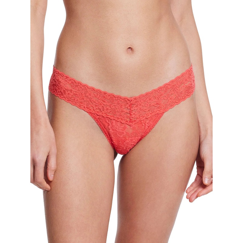 Low Rise Signature Lace Thong In Hibiscus Bloom – Hanky Panky