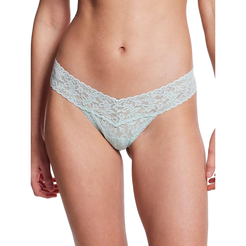 Low Rise Signature Lace Thong In Low Tide – Hanky Panky
