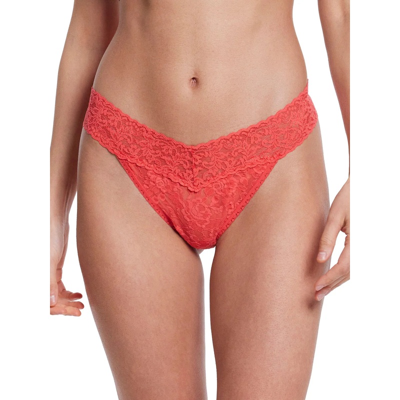 Original Rise Signature Lace Thong In Hibiscus Bloom – Hanky Panky