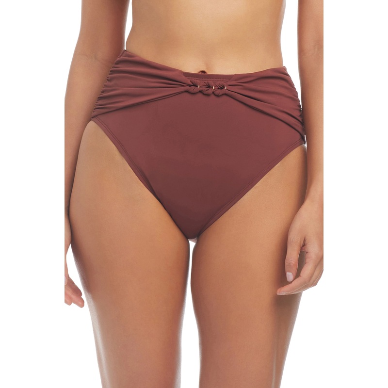 Ring Master 25 Hi-Waist With Ring Bikini Bottom In Chipotle – Blue