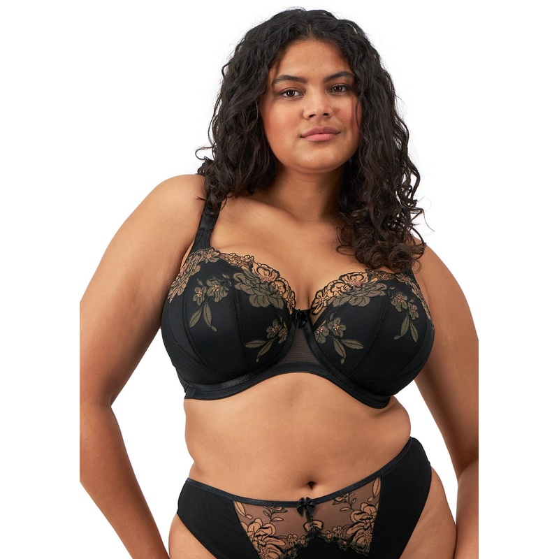 Teagan UW Padded Half Cup Bra In Black & Almond – Elomi