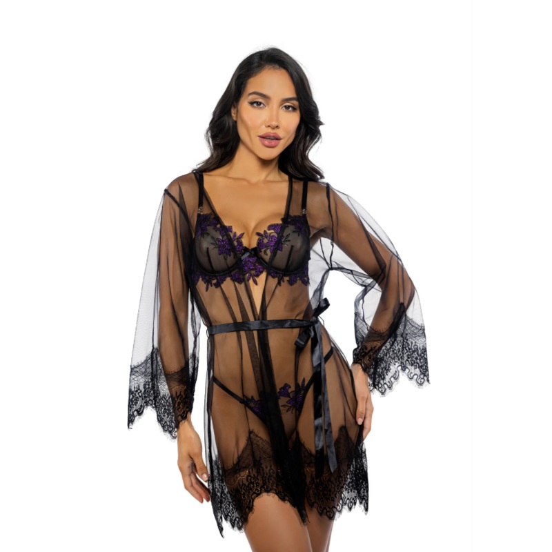 Daydream Mini Robe In Black – Roma Costume