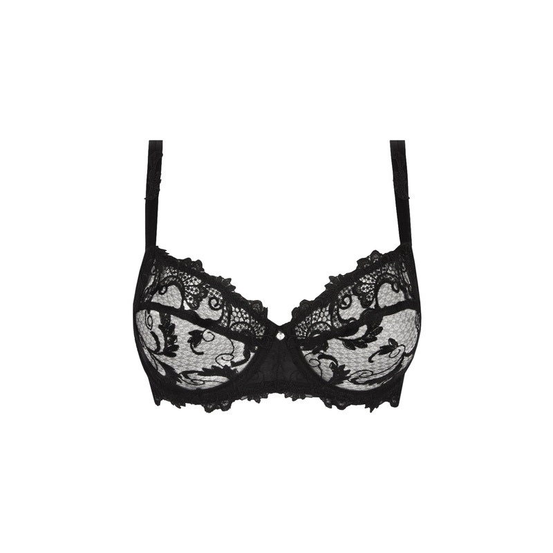 Dressing Floral D+ Demi Cup Bra In Black – Lise Charmel
