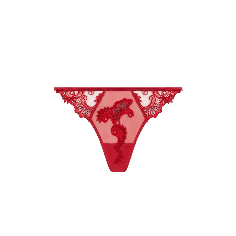 Dressing Floral Sexy Thong In Red – Lise Charmel