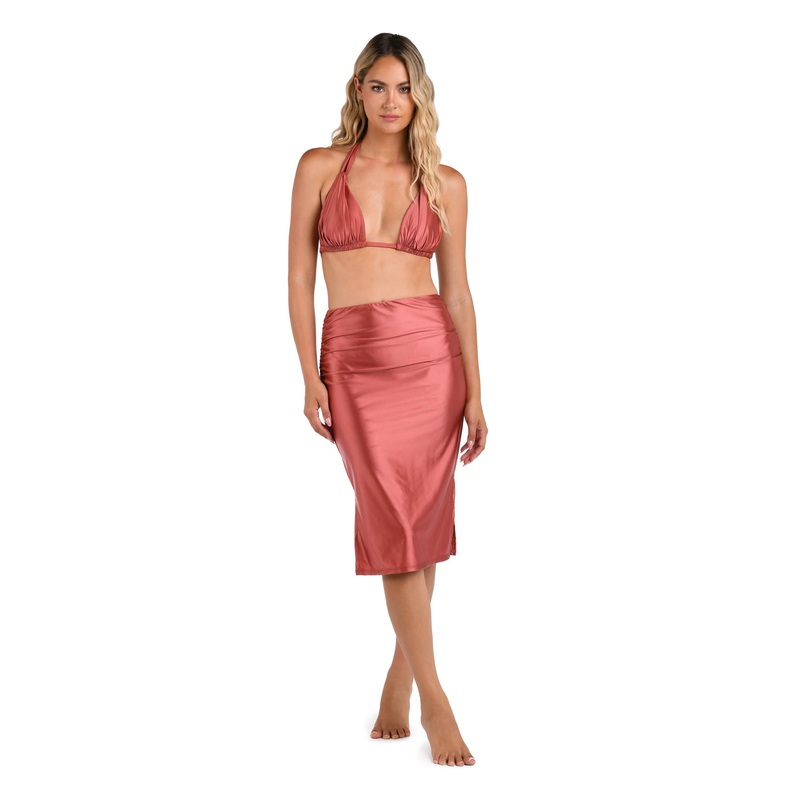 Earth Goddess Shirred Skirt In Sienna – La Blanca
