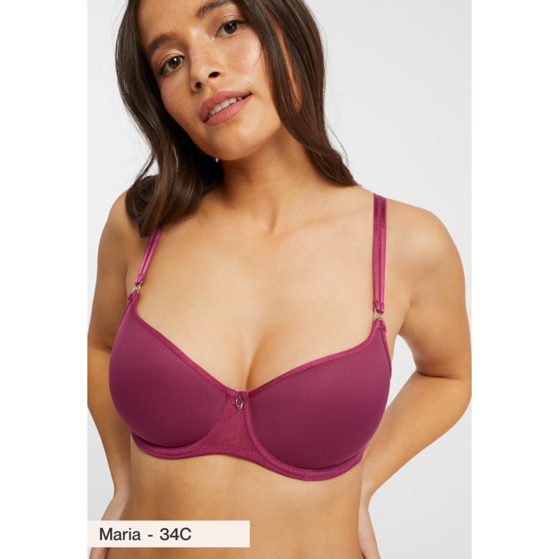 New Spacer Balconette T-Shirt Bra In Cranberry – Montelle