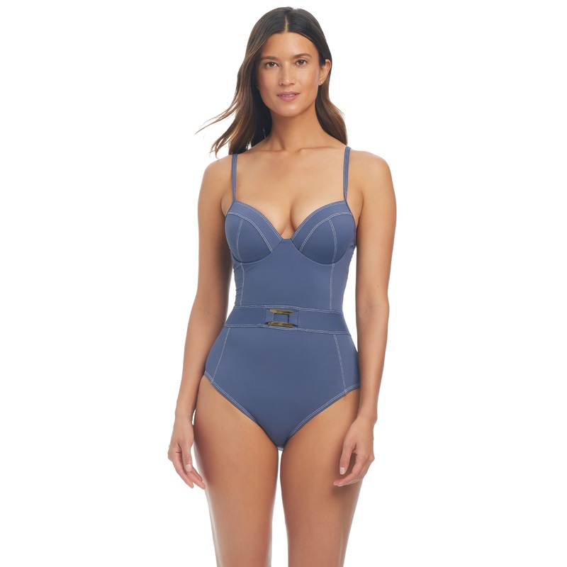 A Fine Line Over The Shoulder Underwire with Molded Cups One-Piece Swimsuit
