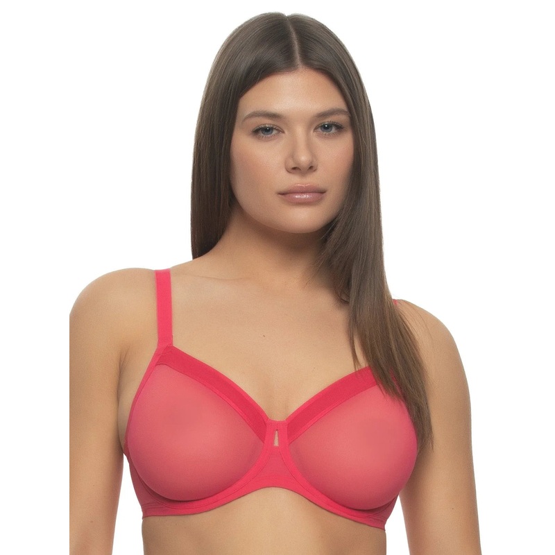 Ethereal Sheer Mesh Unlined Underwired In Raspberry – Felina