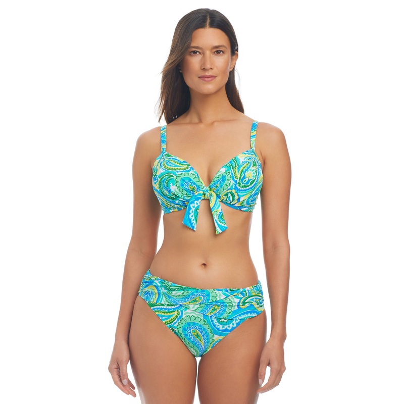 More Is More Tie Front Underwire Bikini D-DD Cup Bikini Top