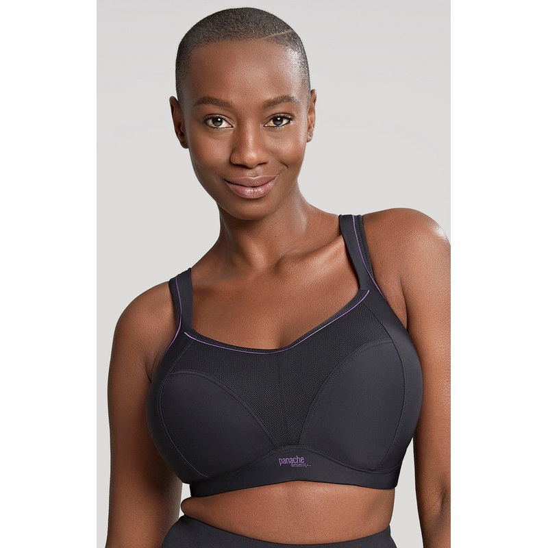Non Wired Sports Bra In Black – Panache
