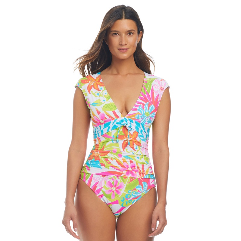 Packing a Punch Cap Sleeve One Piece Swimsuit