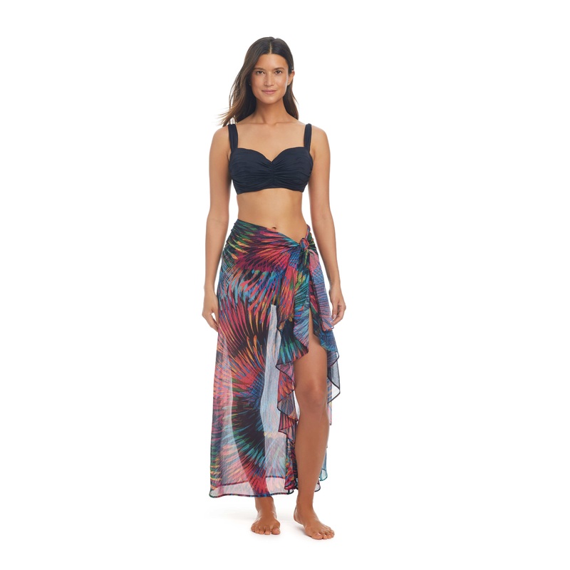 Wild Thing Chiffon Long Ruffle Sarong