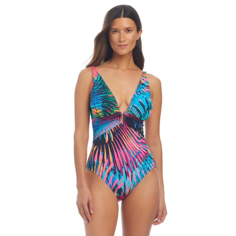 Wild Thing Plunge Over the Shoulder One Piece Swimsuit