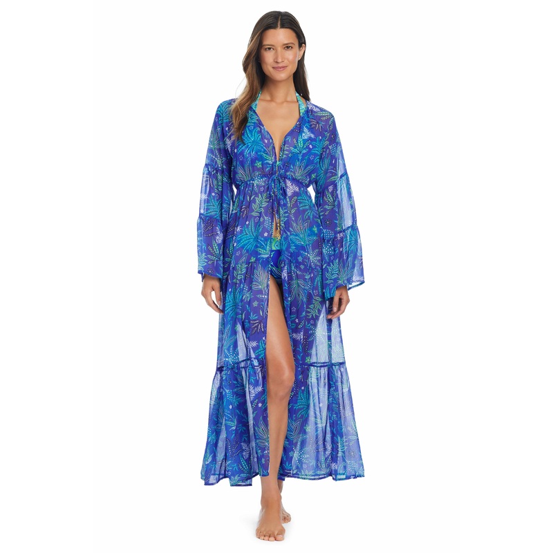 Desert Bloom Chiffon Maxi Dress Coverup