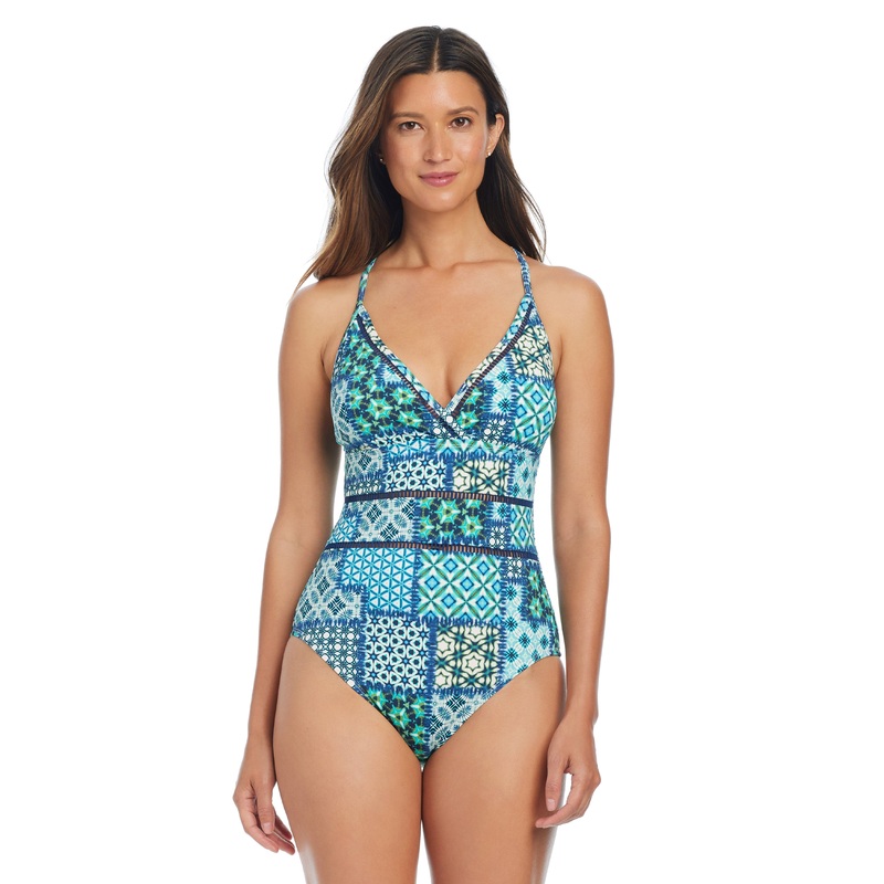 En La Playa Cross Back One Piece Swimsuit