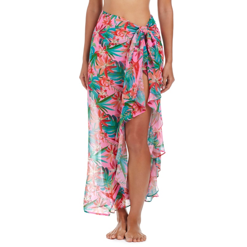 Everything Under The Sun Long Ruffle Sarong Cover Up