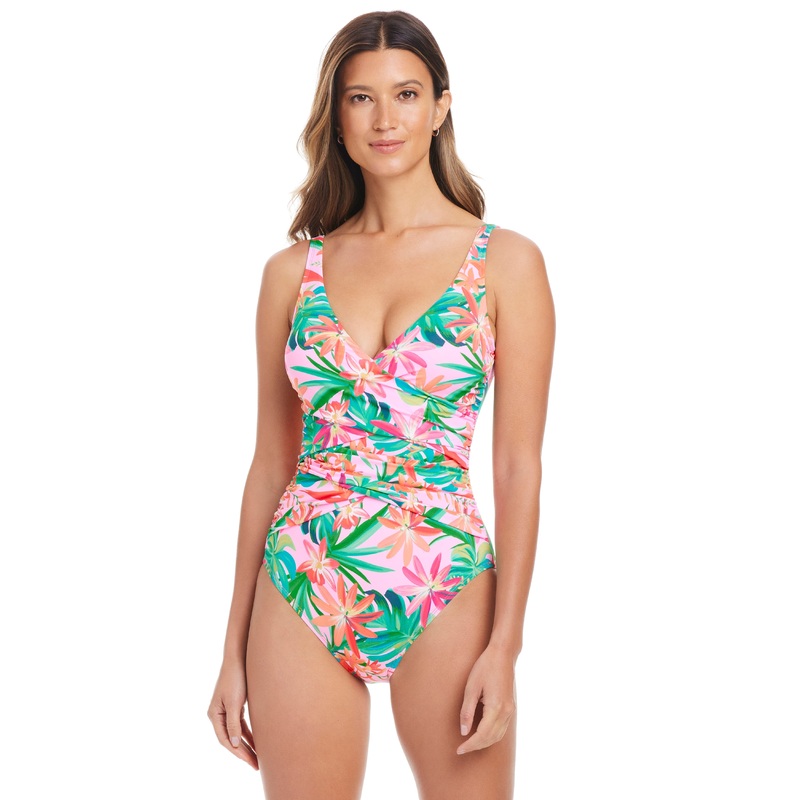 Everything Under The Sun  Surplice One Piece Swimsuit