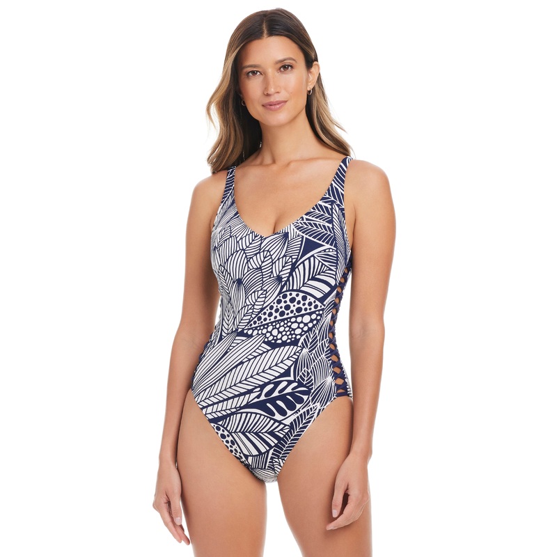 EXCLUSIVE! Bali Breeze Side Lace Down One Piece Swimsuit