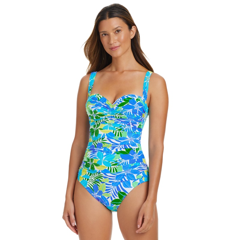 Fresh Takes Shirred One Piece Swimsuit